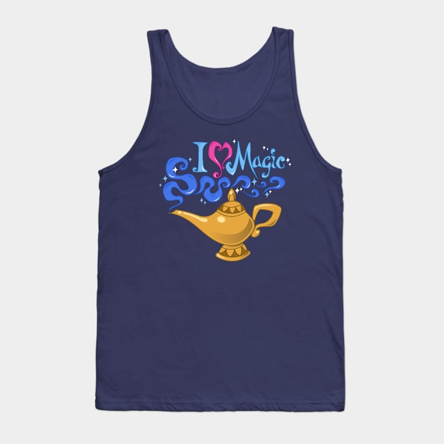 Aladdin's Lamp - I Love Magic Tank Top by Gartdog